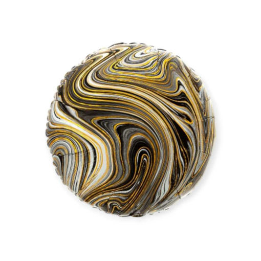 Picture of MARBLE BLACK ROUND FOIL BALLOON - 17 INCH